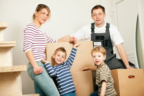 House movers working on a residential move in Hampstead