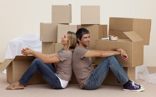 Furniture dismantling during a Hampstead removals job