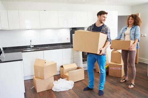 Decluttered home space supported by storage in Hampstead