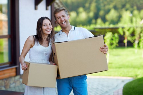 Local moving team planning access for a Hampstead property