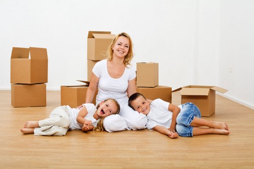 Packing supplies and prepared boxes for a local Hampstead relocation