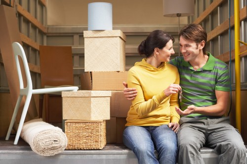 Team loading furniture during a Hampstead house move
